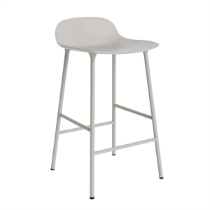 Normann Copenhagen - Form Barstool 65 cm - Lys grå/Stål